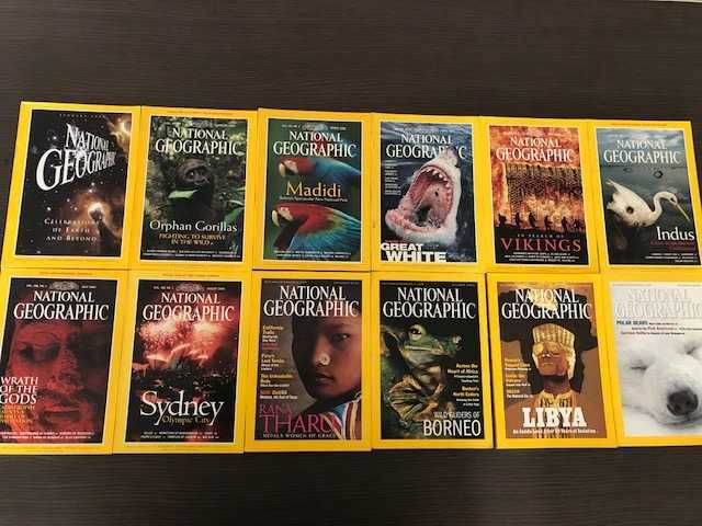 National Geographic vintage - ano 2000 - 12 revistas