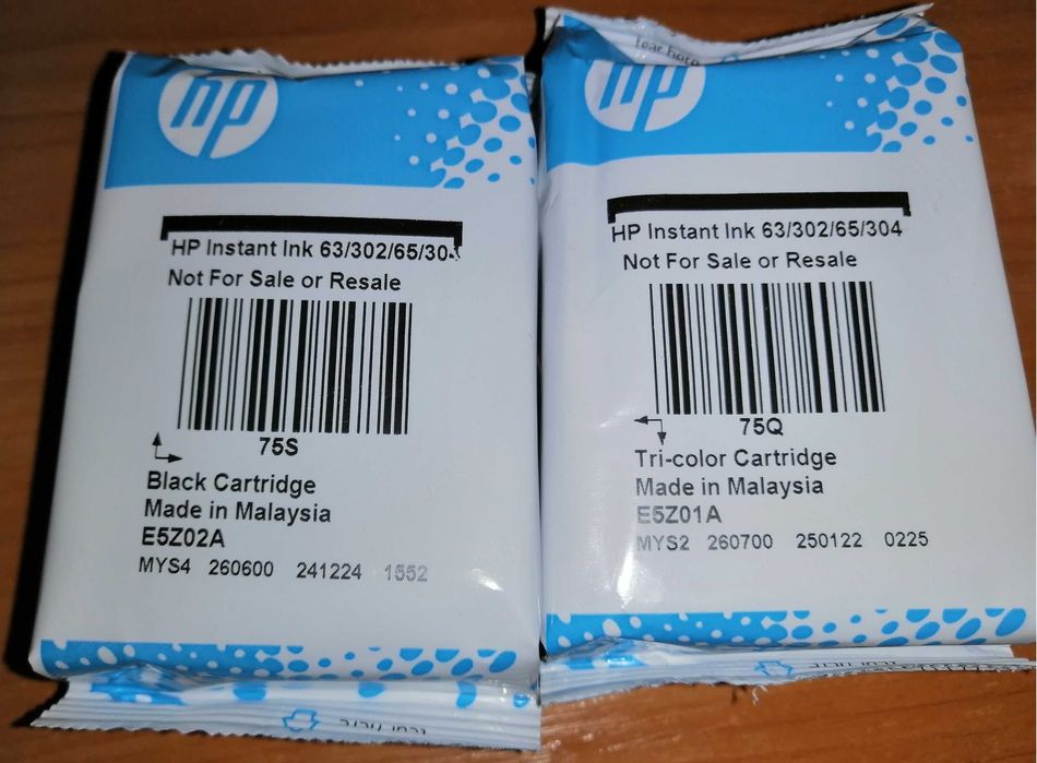 Tusz Hp Instant Link 302 Czarny, Kolorowy !