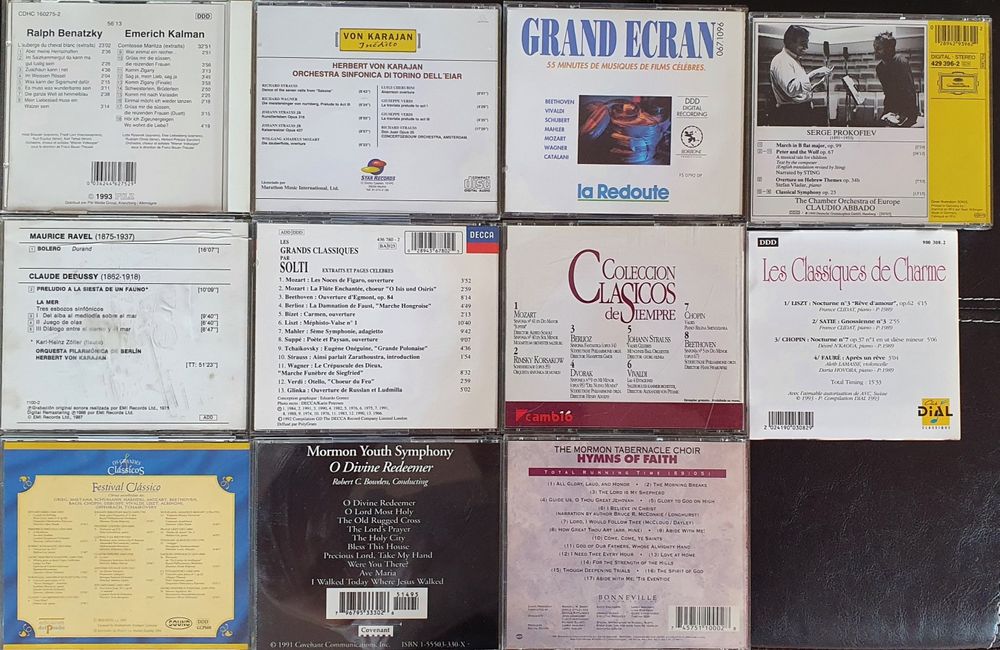 Cds de música clássica. Bach, Puccini, Schumann, Wagner, Handel etc
