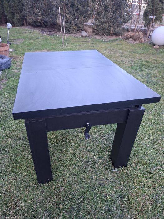 Ławo-stół czarny,regulowana wysokość