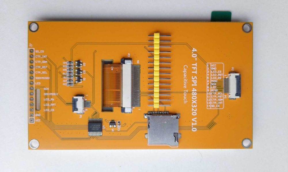 Arduino STM32 цветной дисплей 4,0" 320x480 с держателем micro SD card