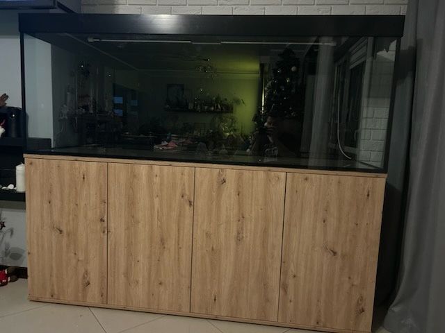 Zestaw akwariowy 150x50x60 akwarium szafka pokrywa alu