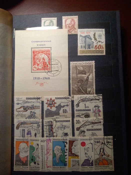 czechy czeskie znaczki pocztowe stare lata 60 klaser filatelistyka