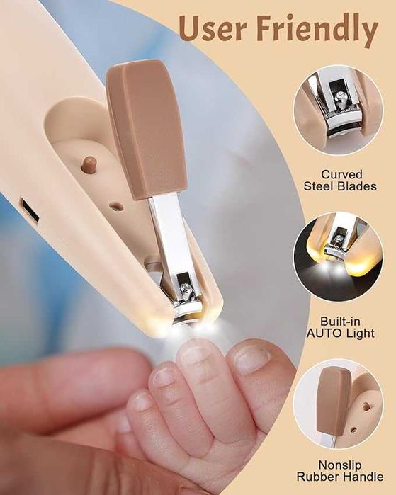 Lictin Elektryczny pilnik do paznokci dla niemowląt z 10 głowicami