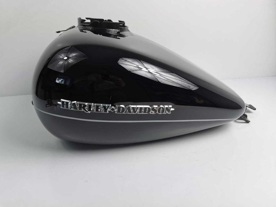 HARLEY DAVIDSON  Electra Glide Touring Oryginalny Zbiornik Paliwa Bak  Emblematy Czarny Połysk