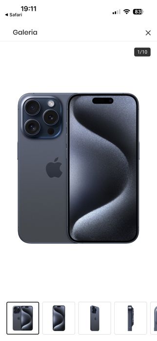 Iphone 15 pro 128 Smartfon APPLE iPhone 15 Pro 5G 128GB 6.1" 120Hz Tytan błękitny (Stan Bardzo dobry)