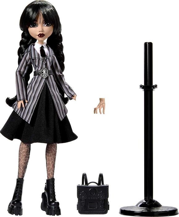 Лялька Монстер Хай Венздей Аддамс у шкільній формі Monster High X Wednesday Addams Doll HXJ04 Mattel Оригінал