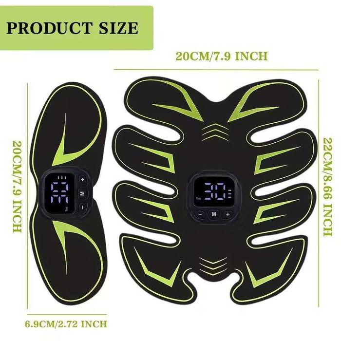 Eletroestimulador EMS+TENS. Unissexo. Definição muscular. Novo.