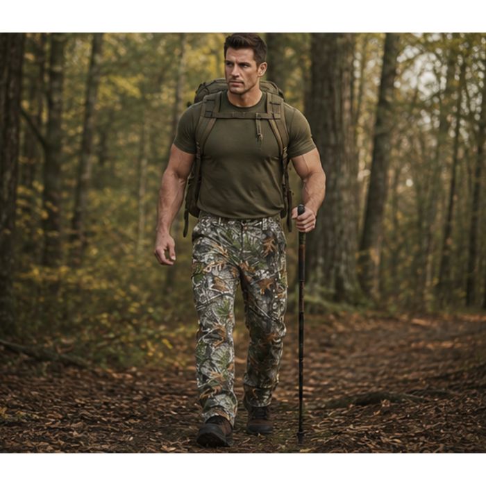 Spodnie myśliwskie taktyczne kamuflaż ocieplane softshell 5XL 42W/34L