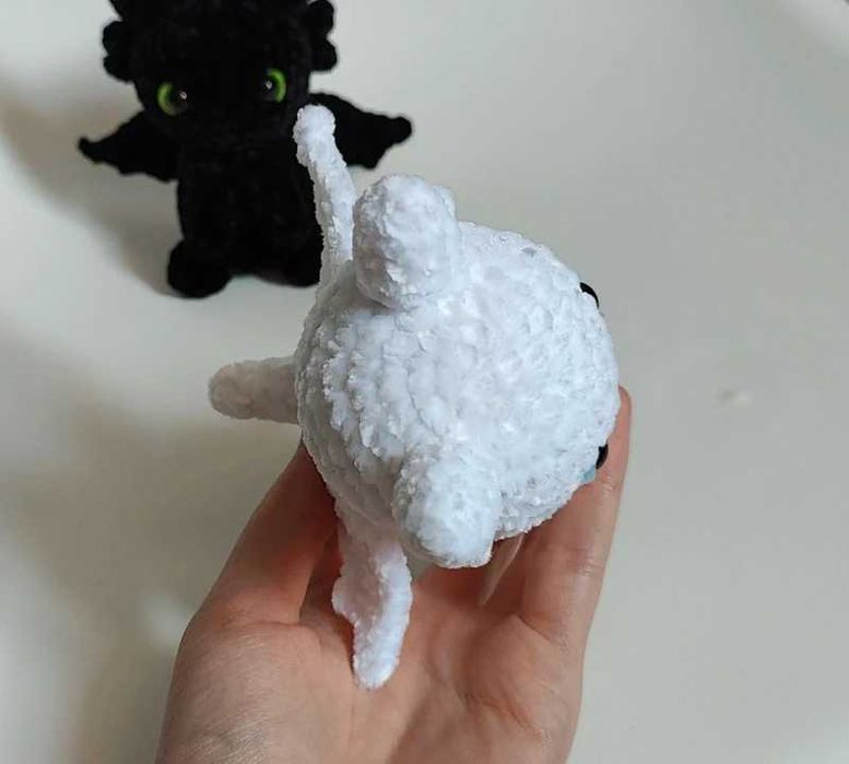 Light Fury (Modelo 1) em Crochet | Amigurumi