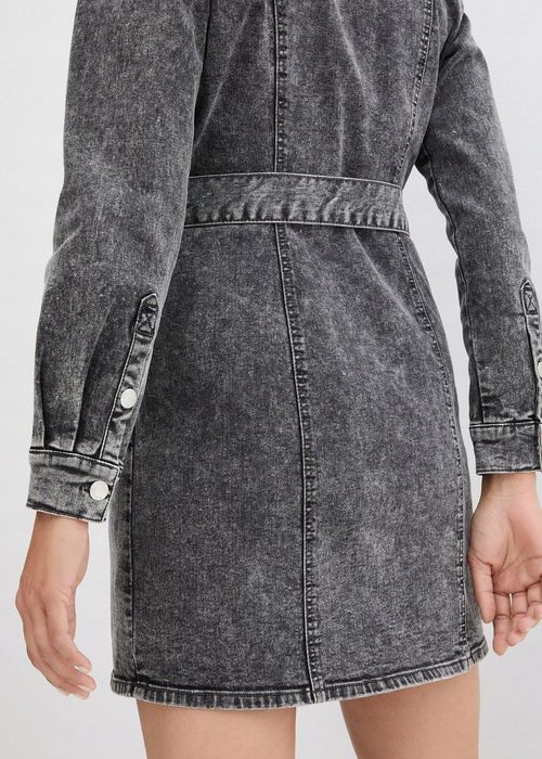 B.P.C sukienka jeansowa czarna z długim rękawem ^46