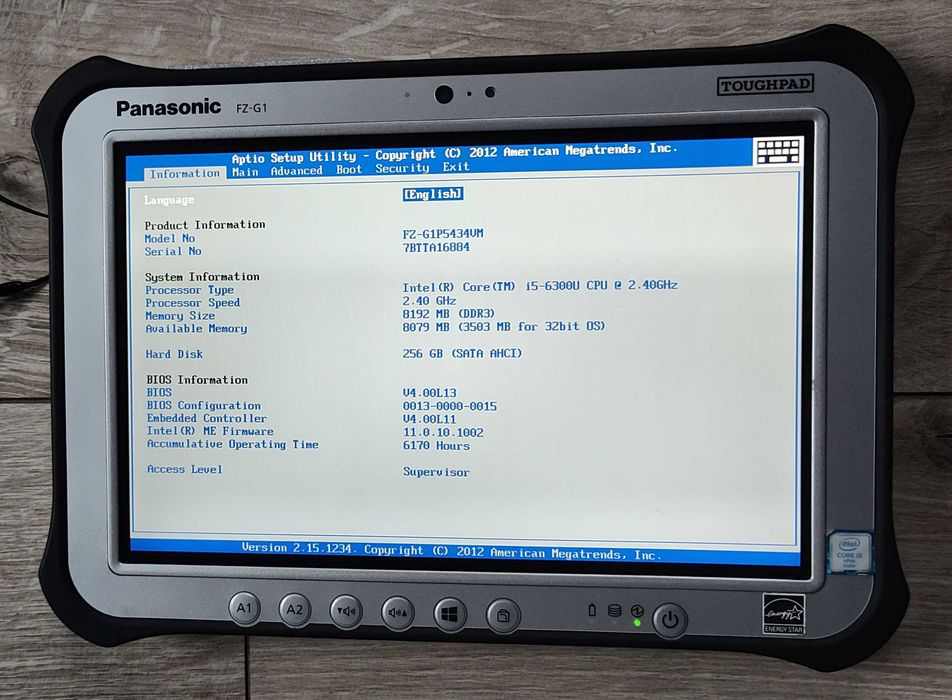 Panasonic FZ-G1 MK4 10.1" IPS FullHD Touch i5-6300u/8GB/SSD 256GB/6h