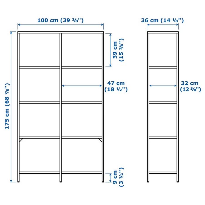 Conjunto 2 Estantes Ikea Vittsjo