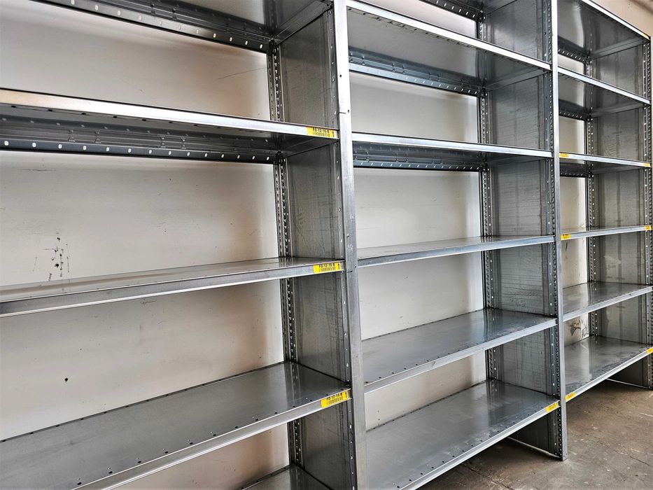 Regał Magazynowy 40x230x393/18p Metalowy Ocynk Garaż Warsztat Piwnica