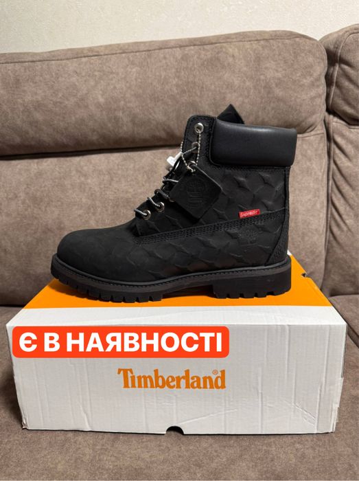 ТОПОВА ЯКІСТЬ‼️Черевики Timberland x Supreme Black (Чорні),timberland.