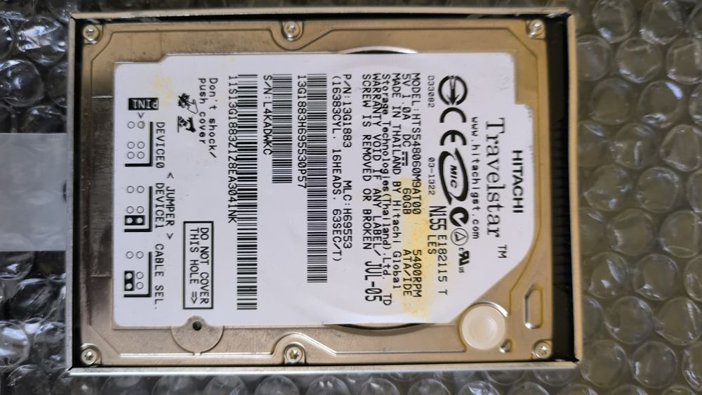 Винчестеры PATA 2'5 дюймів