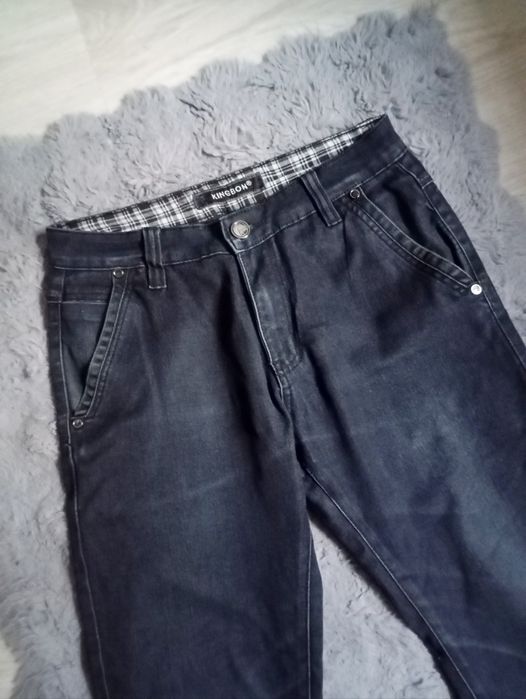 Spodnie Męskie Jeansy  czarne Kingbon rozmiar L