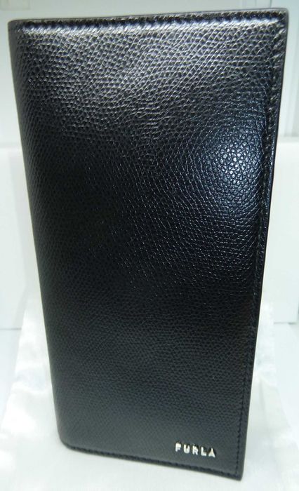Carteiras (2) novas pele preta unissexo Furla