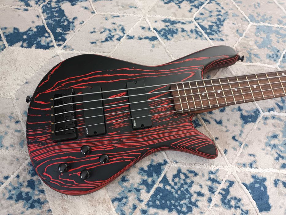 Spector NS Pulse 5 Carbon Cinder Red Bass 35" EMG DC Klucze GOTOH Gitara Basowa GATOR CASE
