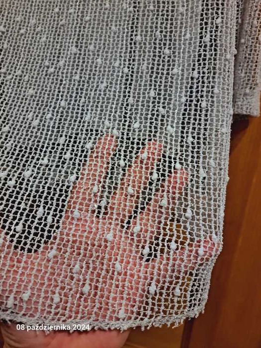 cienki sweterek, bluzka 44 koronka ażur