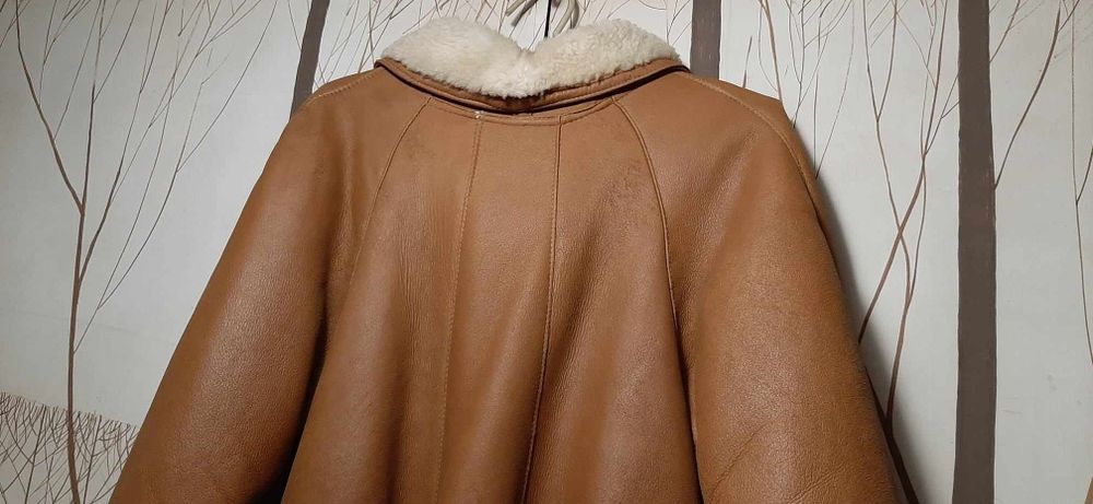 Kożuch jasny brąz długi