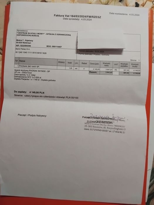 Aparat słuchowy Phonak sky m 30 sp