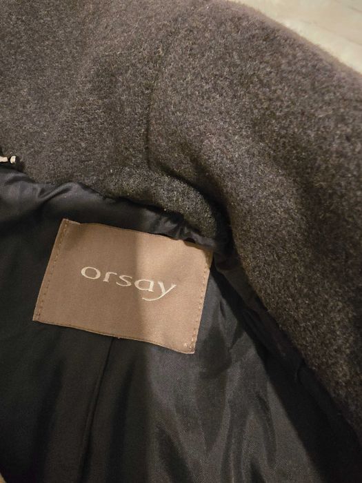 Orsay zimowy trencz/płaszcz szary 36/S