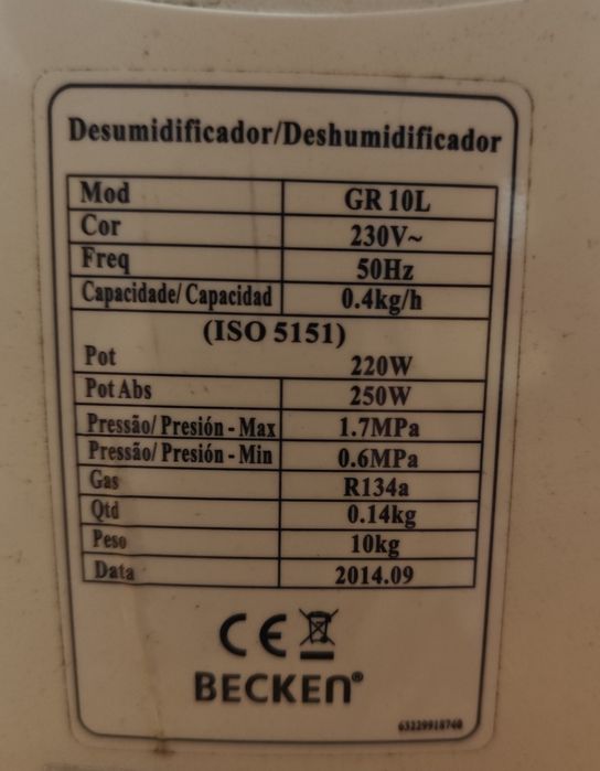 Desumificador Becken