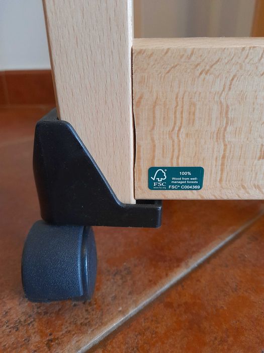 Cabide de quarto para fatos duplo FOPPAPEDRETTI em madeira natural