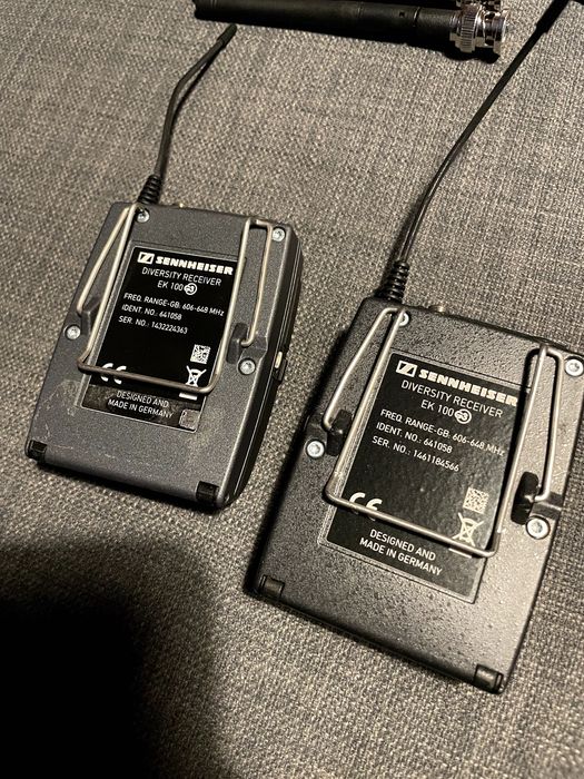 Sennheiser G3 Ew 500/ G3 EK 100 odbiorniki do instrumentów/mikrofonów krawatowych 606-648 MHz