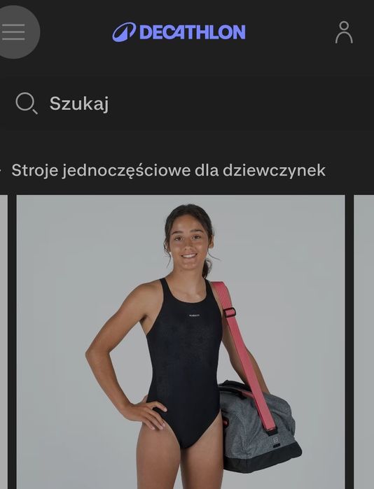 Kostium kąpielowy pływacki jednoczęściowy Decathlon r. 149-159 12 - 13 lat NOWY