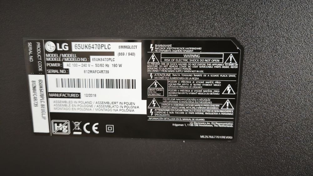 TV LG 65UK6470PLC 65" LED IPS UltraHD 4K