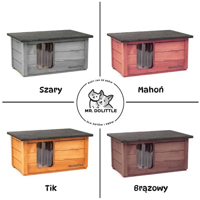 ◼ Buda dla psa kota GRATISY ocieplana drewniana nowa solidna domek