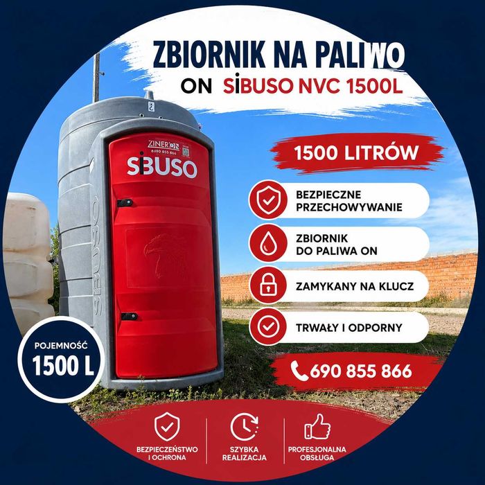 Zbiornik na paliwo na olej napędowy SIBUSO NVC 1500L