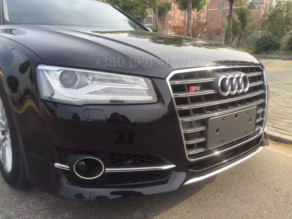 Бампер S8 передний решетка AUDI Ауди A8 D4 2014+ S Line Рестайлинг
