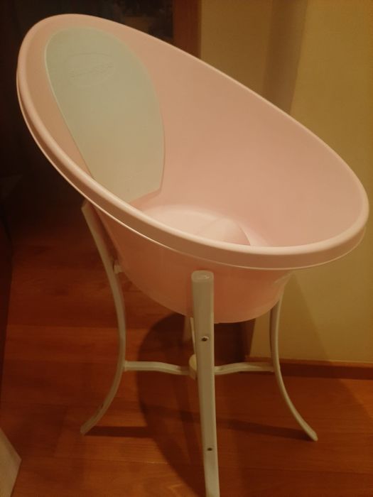Banheira Shnuggle Rosa com Suporte