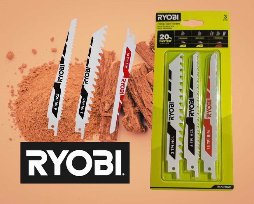 Zestaw 3 brzeszczotów do piły szablastej, lisicy RYOBI (CPK Sochaczew)