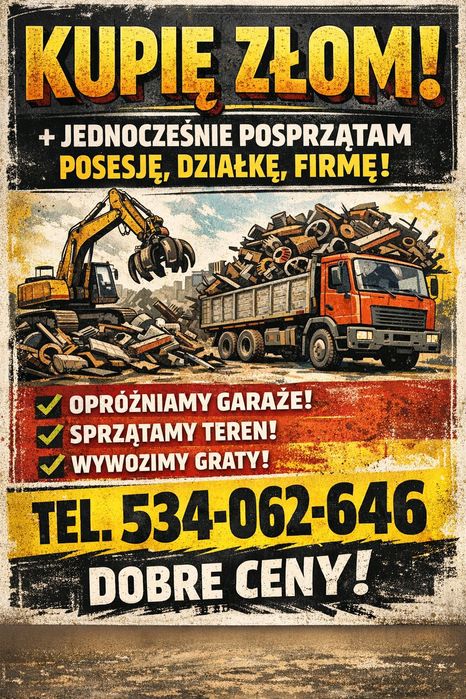 Posprzątam podwórko, kupię złom