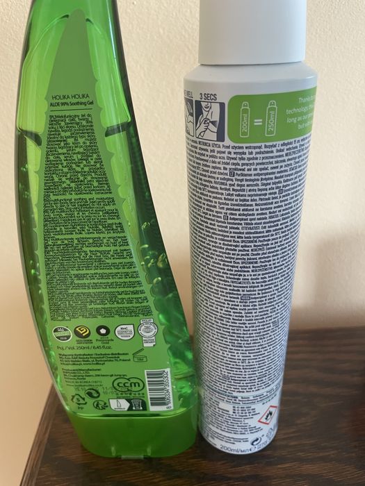 Zel aloesowy i dezodorant rexona
