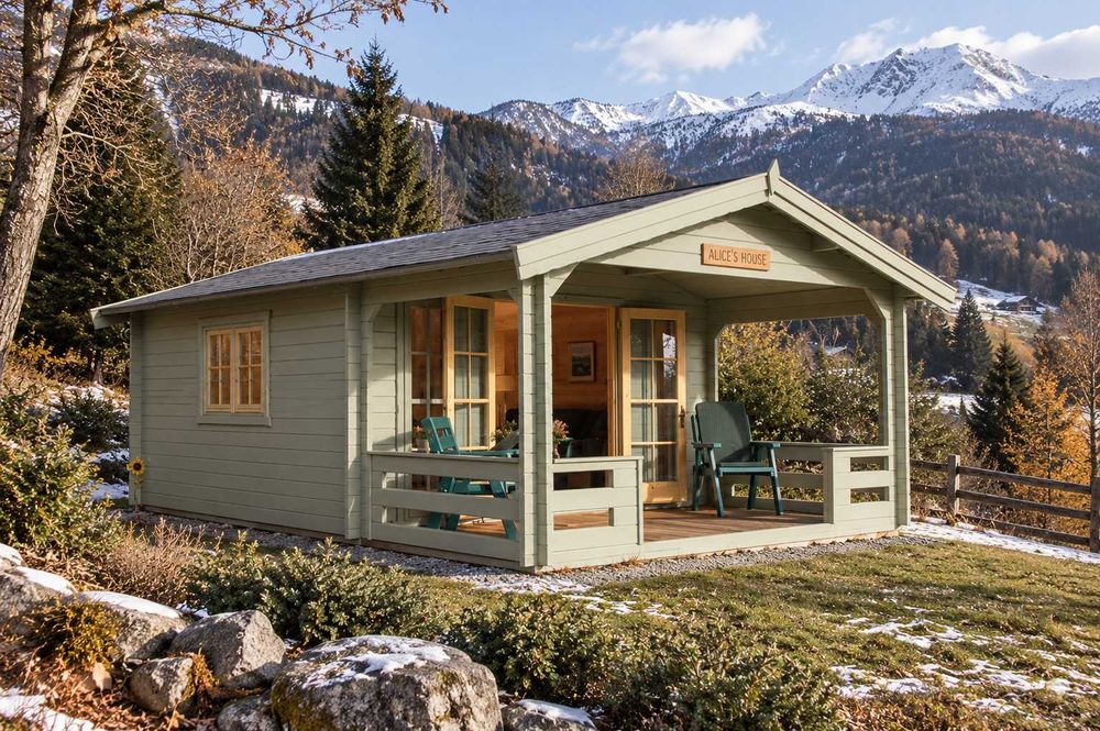 Casa de Montanha - modelo MONTANA – 23,8 m² com Alpendre