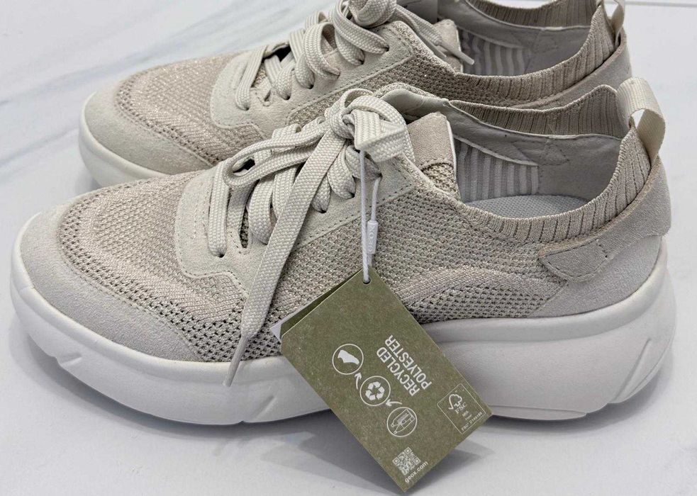 Sneakersy damskie Geox Nebula 2.0 X, rozmiar 38, beżowe / NOWE