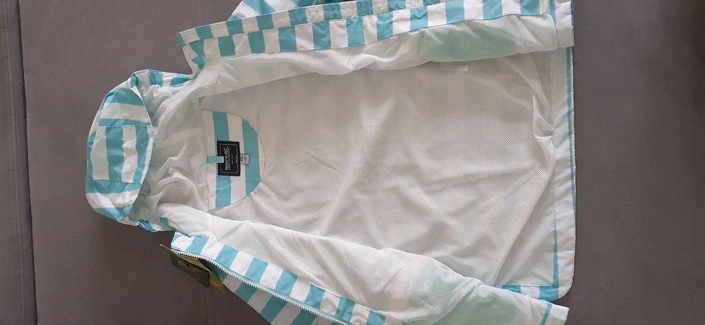 Mietowo-biały Płaszczyk przeciwdeszczowy Reagatta