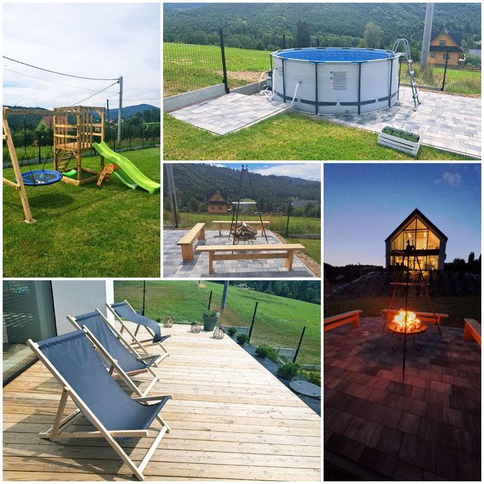 Domek premium z Jacuzzi i sauna Beskidy | 10-13 osób | widok |  Złatna