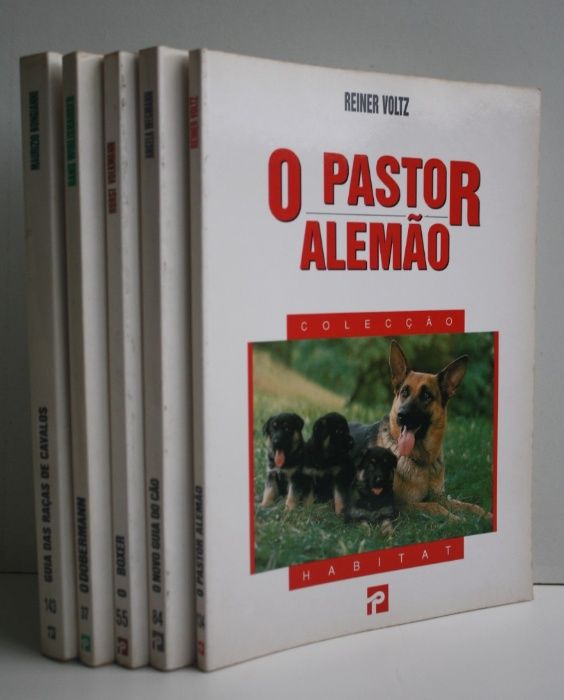 5 livros de colecção sobre animais