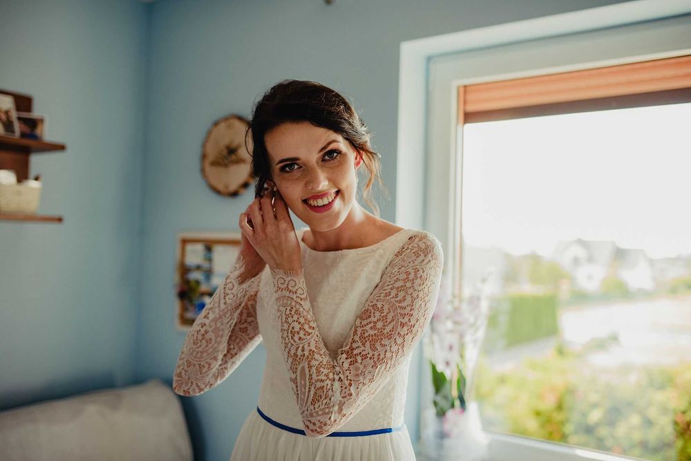 Suknia ślubna, śmietankowa, ecru, 36, 38, koronkowa, rustykalna, boho,