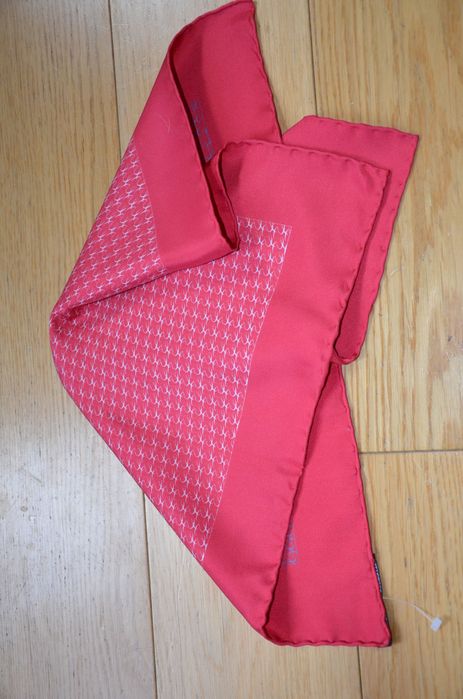 bordowa chusta Hermes 100% silk jedwab