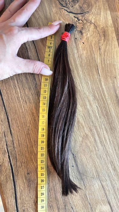 Włosy dziewicze, czekoladowe 43cm!