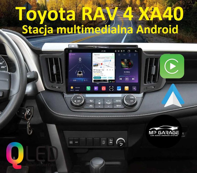 Nawigacja Android_14 TOYOTA RAV4 2012/2018 LTE DSP 4G Qled  CarPlay/AA
