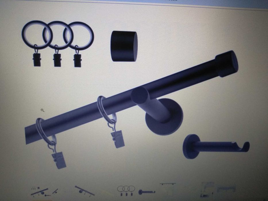 Sprzedam czarny karnisz mat