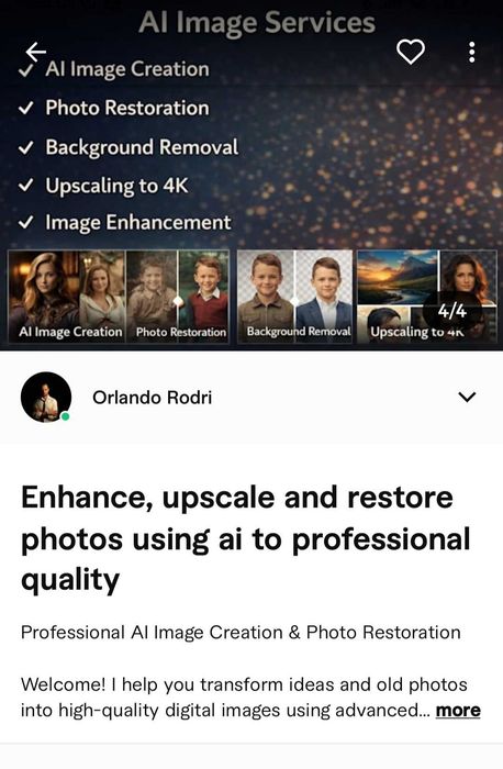 Criação de foto produto, restauração de fotografias e muito mais!